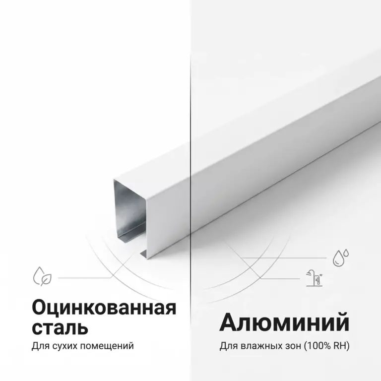 Потолок кубообразный 50х100, белый